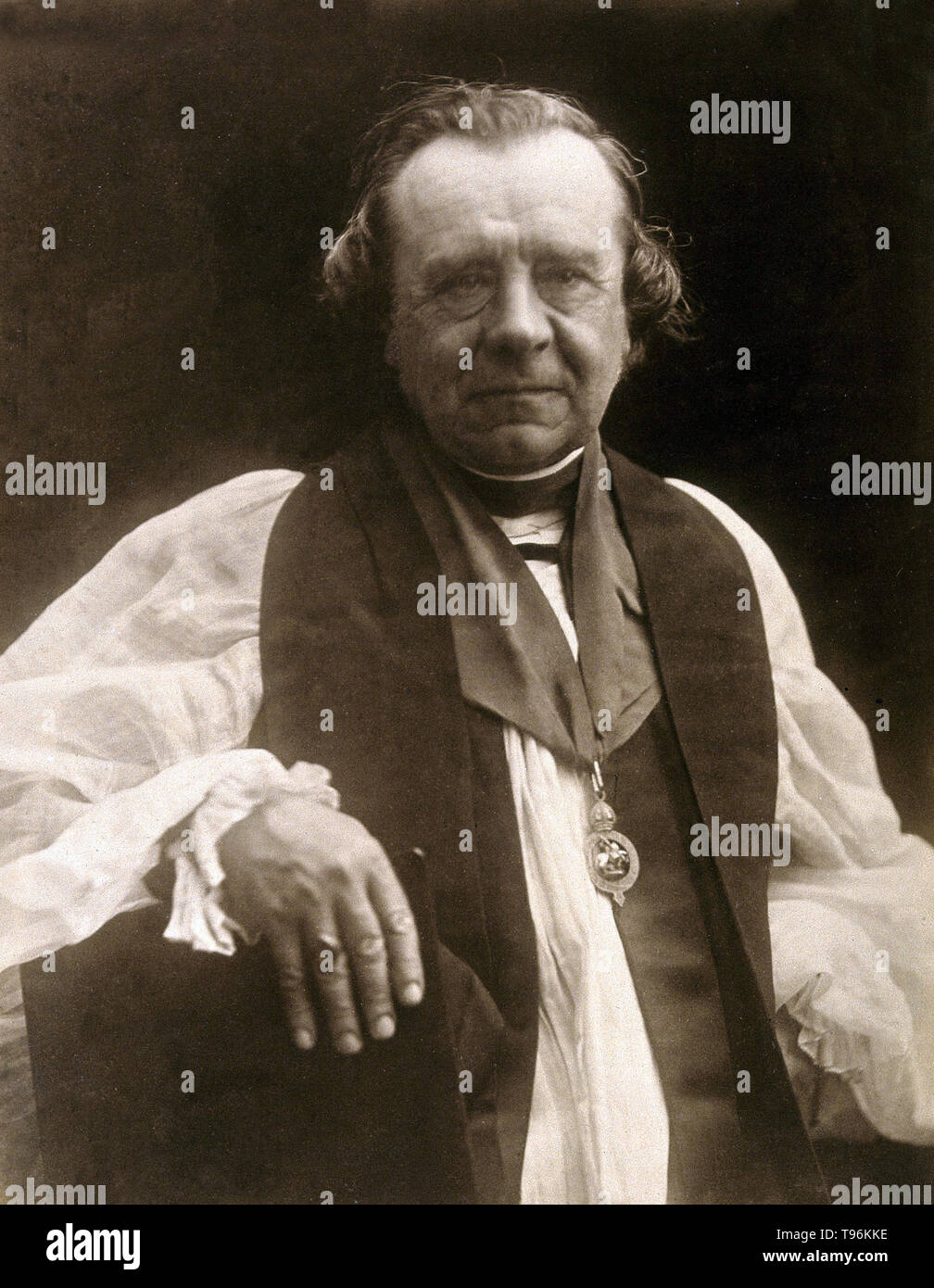 Samuel Wilberforce (7 septembre 1805 - 19 juillet 1873) était un évêque dans l'Église d'Angleterre et l'un des plus grands orateurs de son temps. La grande refoulées de ses énergies a été réalisé sans cesse à l'amélioration de l'organisation de son diocèse et à la réalisation de programmes pour accroître l'influence et l'efficacité de l'église. Il est sans doute mieux connue aujourd'hui pour son opposition à Charles Darwin's Theory of evolution - notamment à un débat célèbre en 1860. Banque D'Images