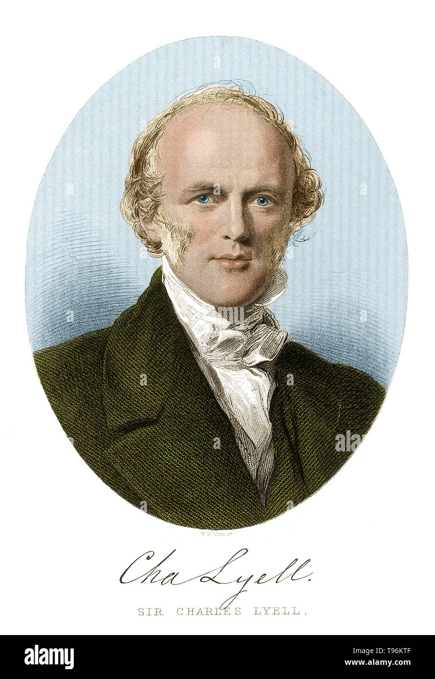 Charles Lyell (Novembre 14, 1797 - février 22, 1875) est un géologue écossais. À première Lyell s'est lancé dans une carrière juridique, mais ses intérêts en géologie ont mené à sa nomination comme secrétaire de la Geological Society en 1823. En 1830-33, il publie son chef-d'œuvre en trois volumes, les principes de la géologie. Dans ce cours, il a fourni la preuve pour appuyer le principe de l'Uniformitarianisme a déclaré par James Hutton. Banque D'Images
