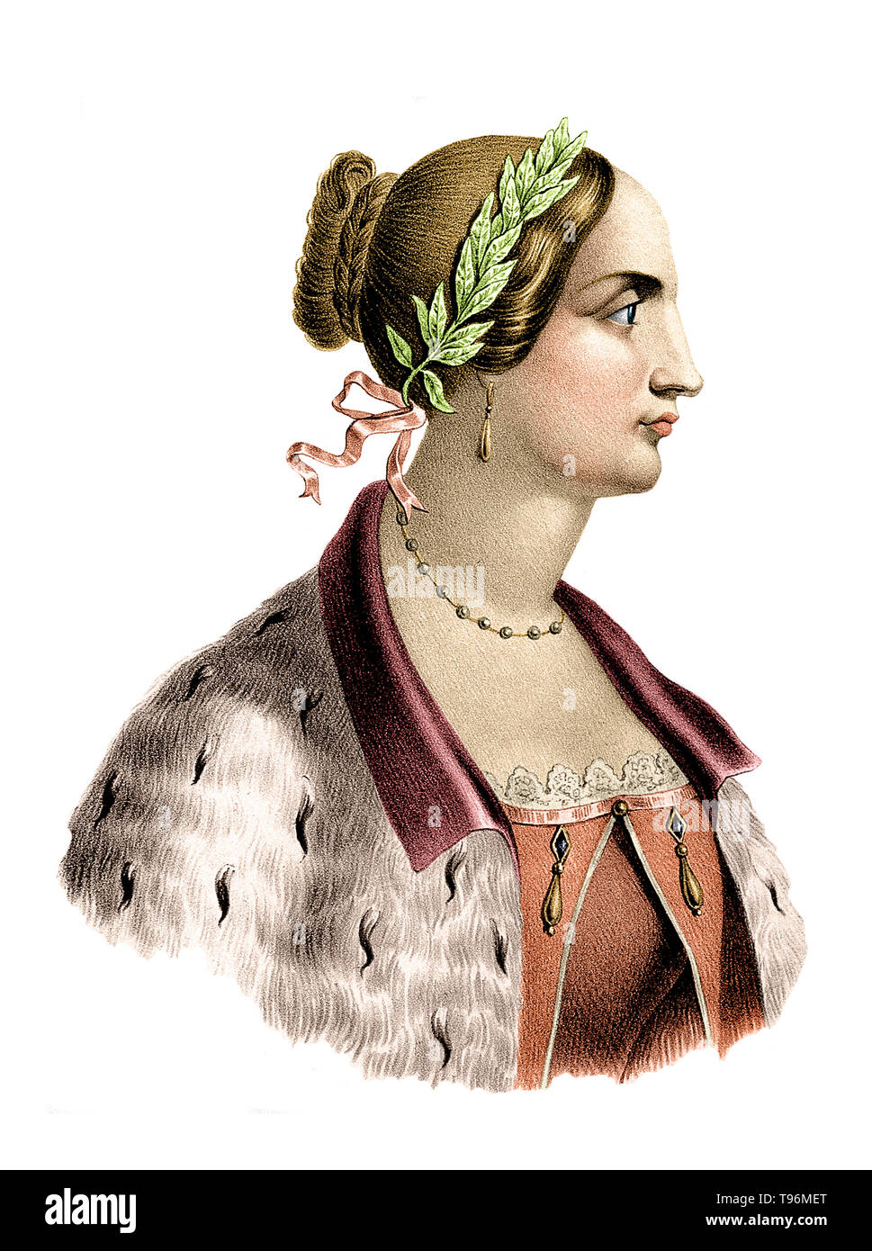 Laura Maria Caterina Bassi (Octobre 1711 - février 20, 1778) était un physicien italien et universitaires. Elle a obtenu un doctorat en philosophie de l'Université de Bologne en mai 1732. Elle a été la première femme à obtenir un poste de professeur de physique à l'université. Elle est reconnue comme la première femme au monde à être nommé président de l'université dans un domaine scientifique d'études. Banque D'Images