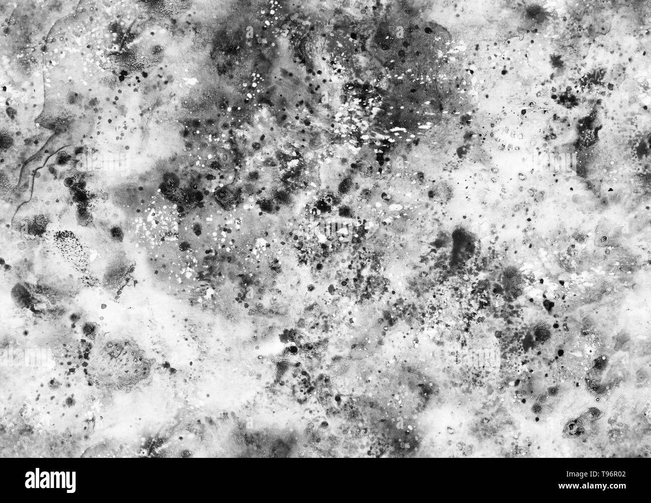 Peint à la main avec motif transparent encre résumé de la mousse et des projections de la mer. La texture pour le textile, l'emballage, cartes de voeux, scrapbooking. Banque D'Images