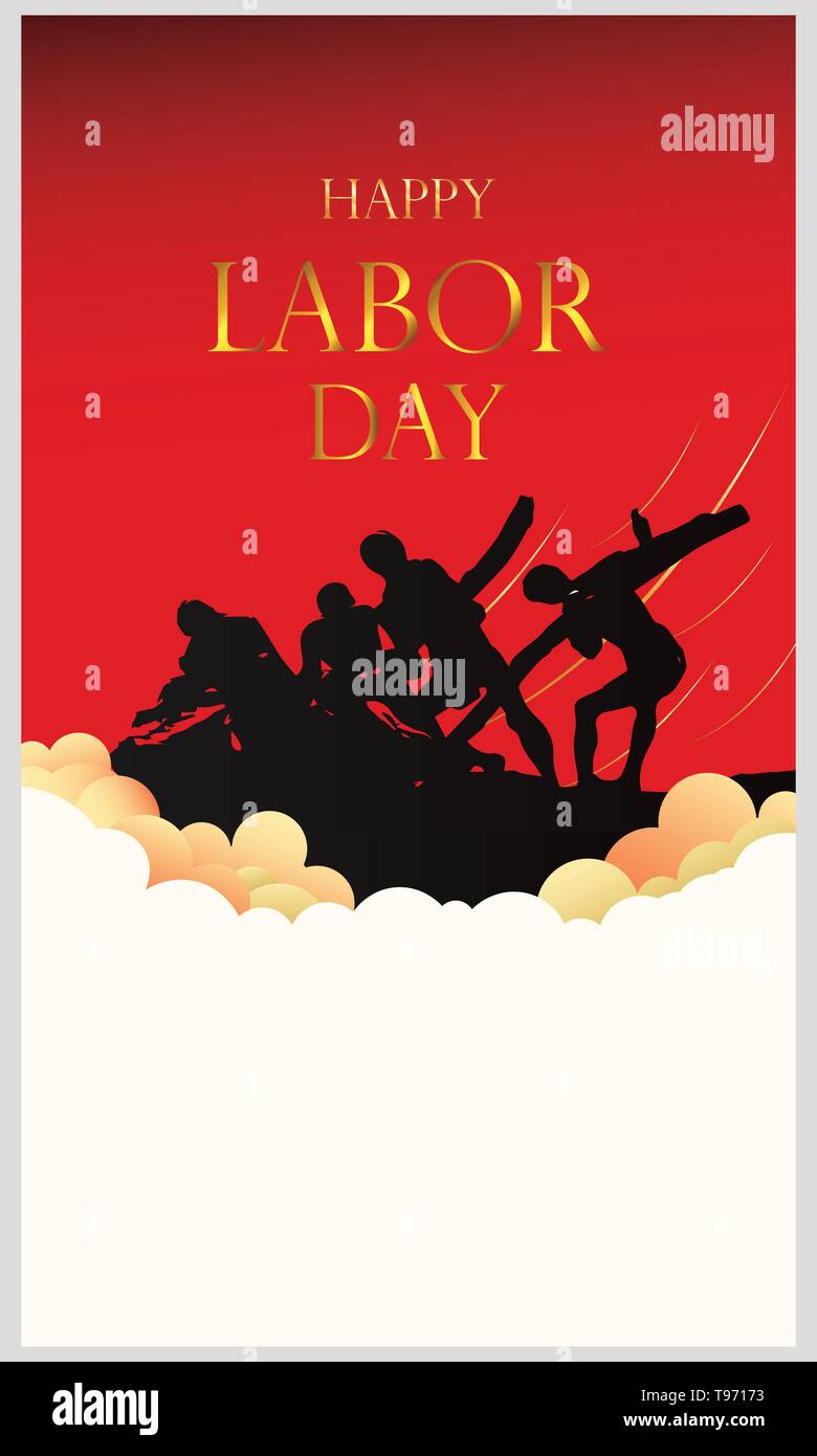 Heureux du travail la journée d'ouverture. Modèle de conception. Vector illustration Illustration de Vecteur