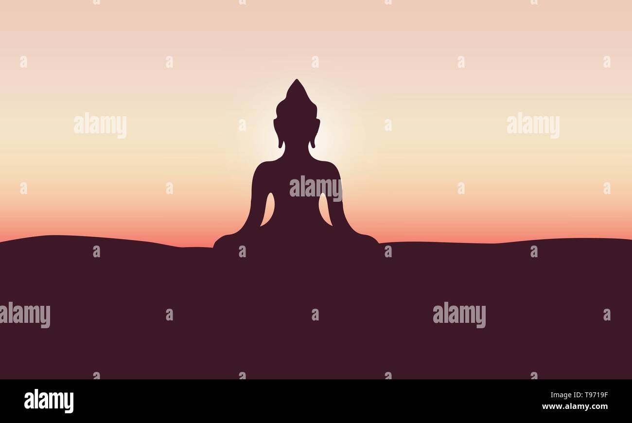 Vector design de Bouddha sur Happy Buddha Purnima Illustration de Vecteur