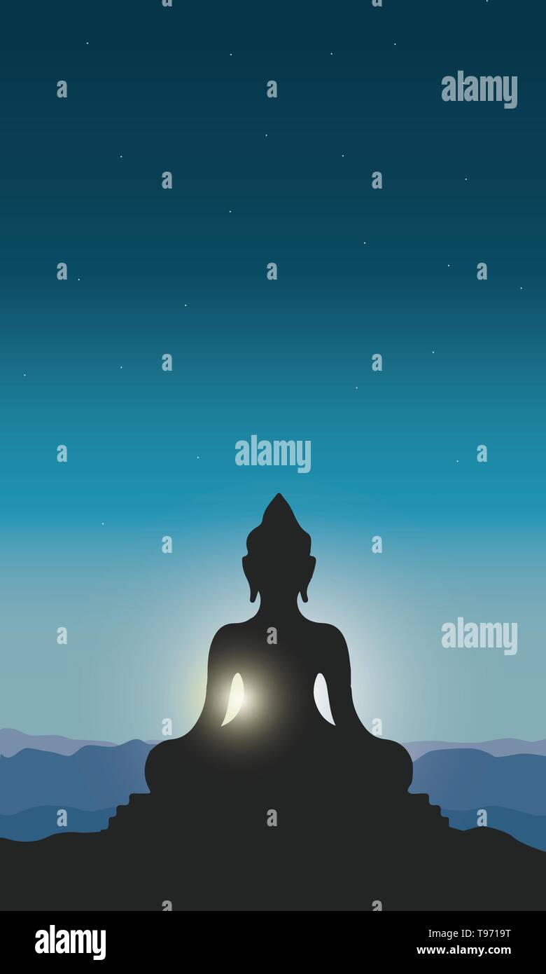 Illustration de Bouddha Purnima Arrière-plan. Illustration de Vecteur