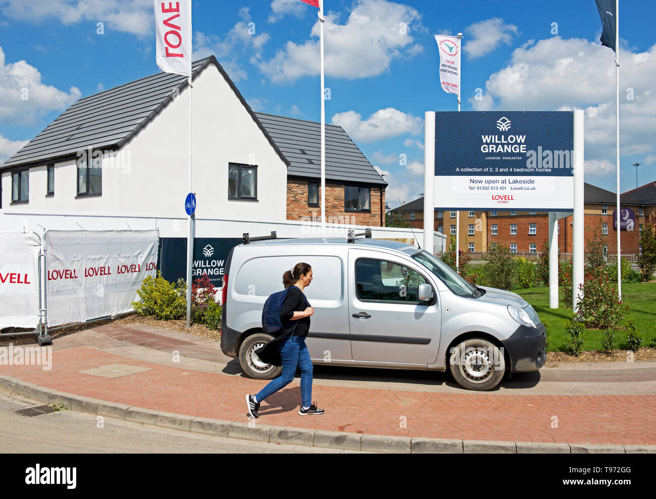 Willow Grange, un nouveau développement domiciliaire de Haxey, Doncaster, South Yorkshire, Angleterre, Royaume-Uni Banque D'Images