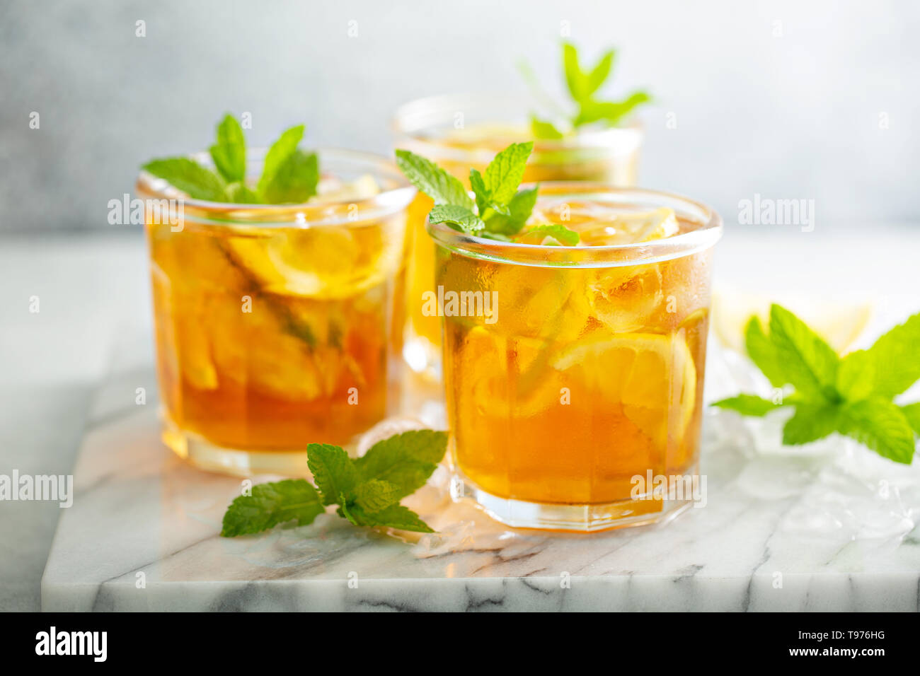 Thé glacé fait maison Banque D'Images
