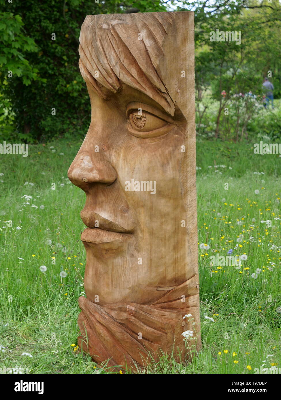 Simon O Rourke Sculpture Face Banque D'Images