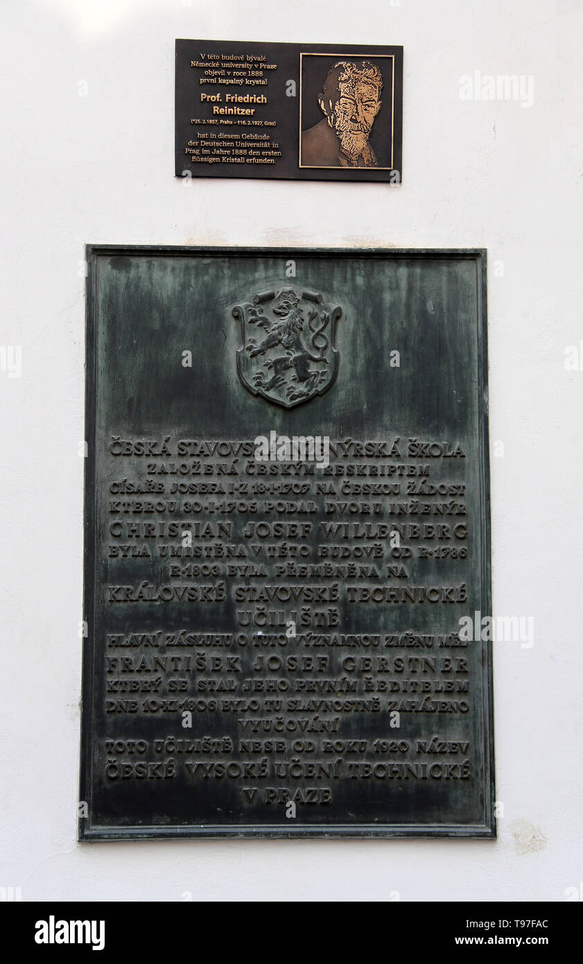 Des plaques murales à Prague Banque D'Images