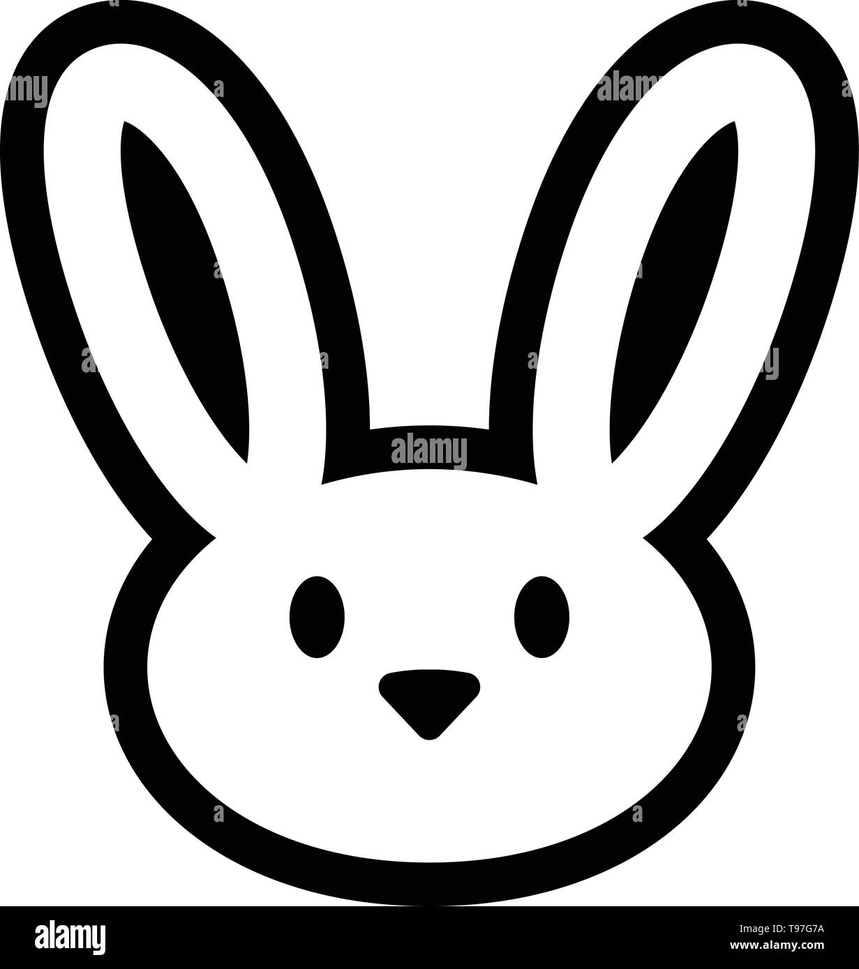 Icône vecteur lapin Cartoon Illustration de Vecteur