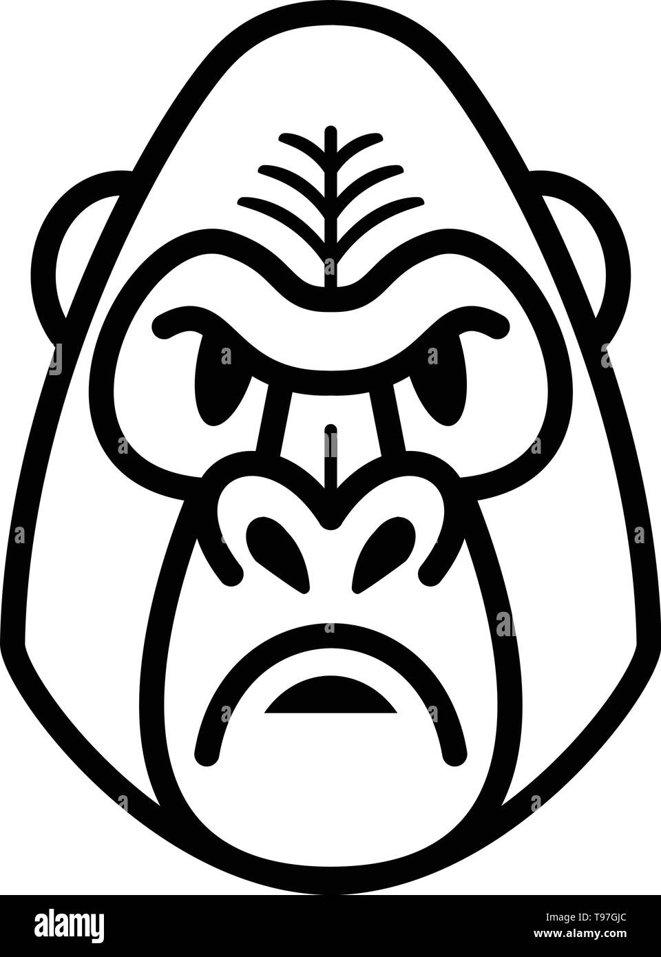 Singe singe gorille Face Illustration de Vecteur