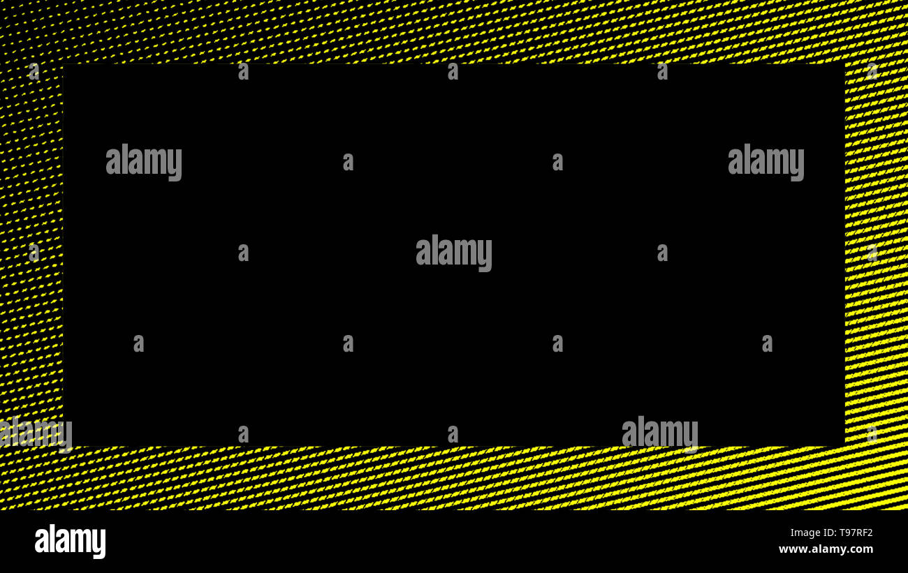 Frontière abstraite fond duotone . Demi-teinte jaune hypnose art psychédélique . Châssis de conception. Banque D'Images