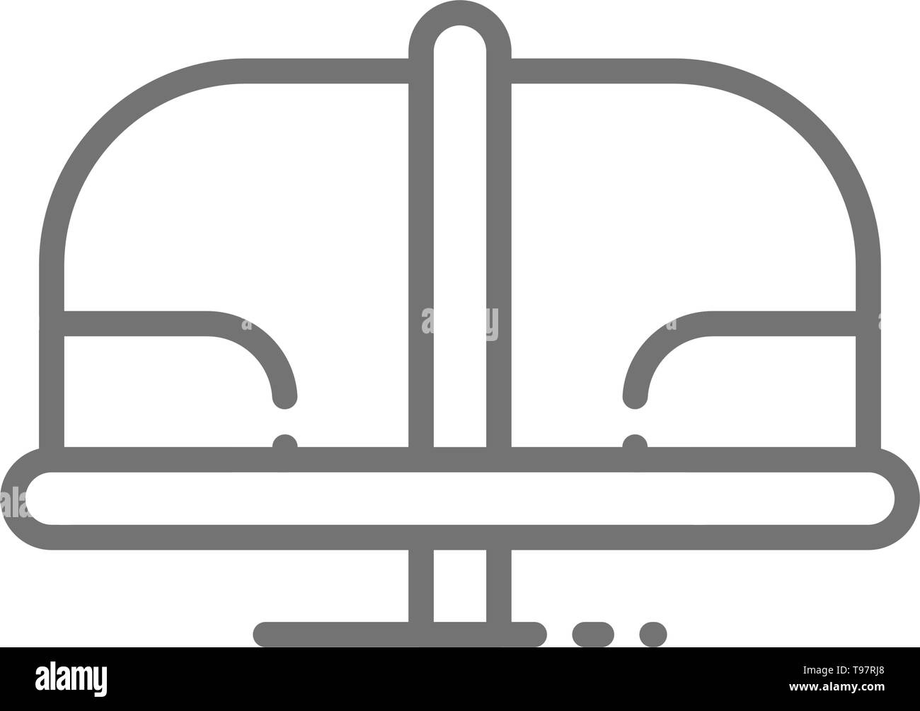 Rond-point de rotation carrousel, manège pour les enfants l'icône de la ligne de jeu. Illustration de Vecteur