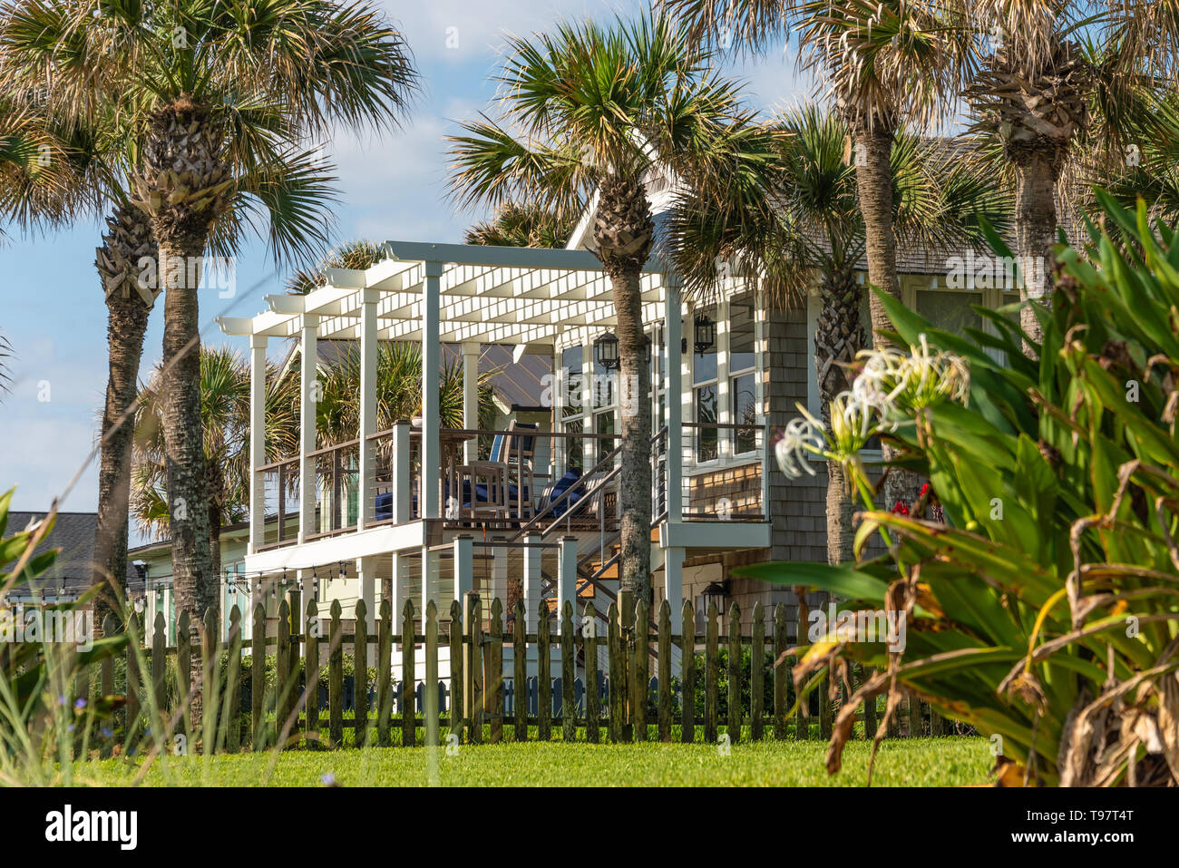 Oceanfront home à Neptune Beach, en Floride. (USA) Banque D'Images