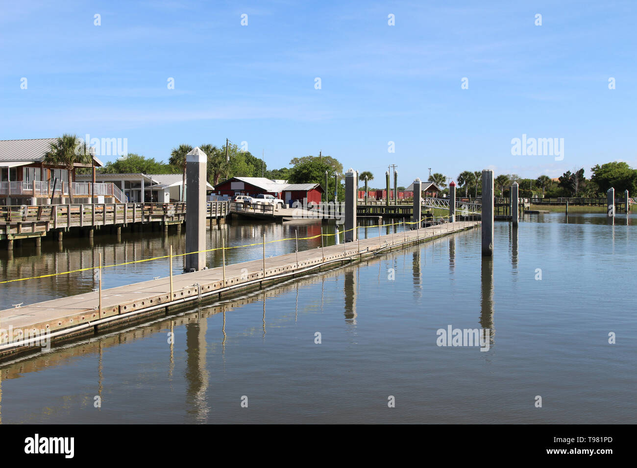 Le front de mer, dans le quartier historique de l'île d'Amelia (vieille ville), Fernandina Beach, Florida, USA Banque D'Images