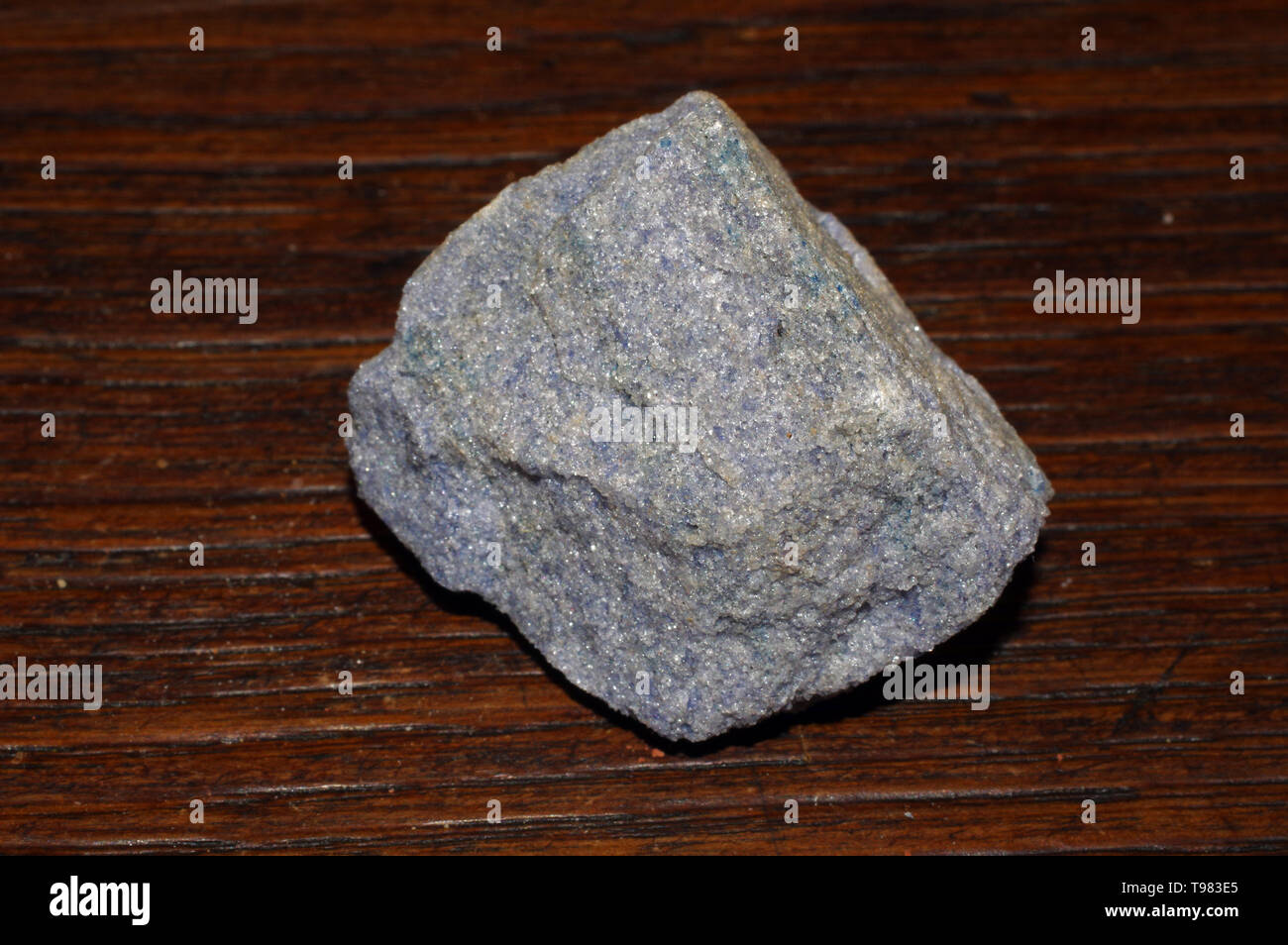 Quartz bleu du Brésil isolated close-up Banque D'Images