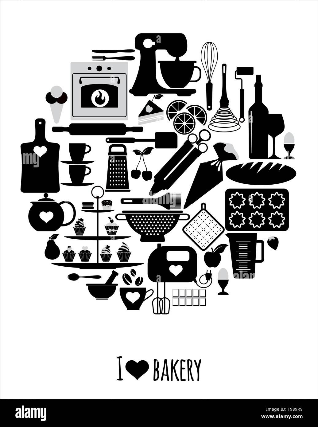 Arrière-plan de boulangerie. Illustration de Vecteur