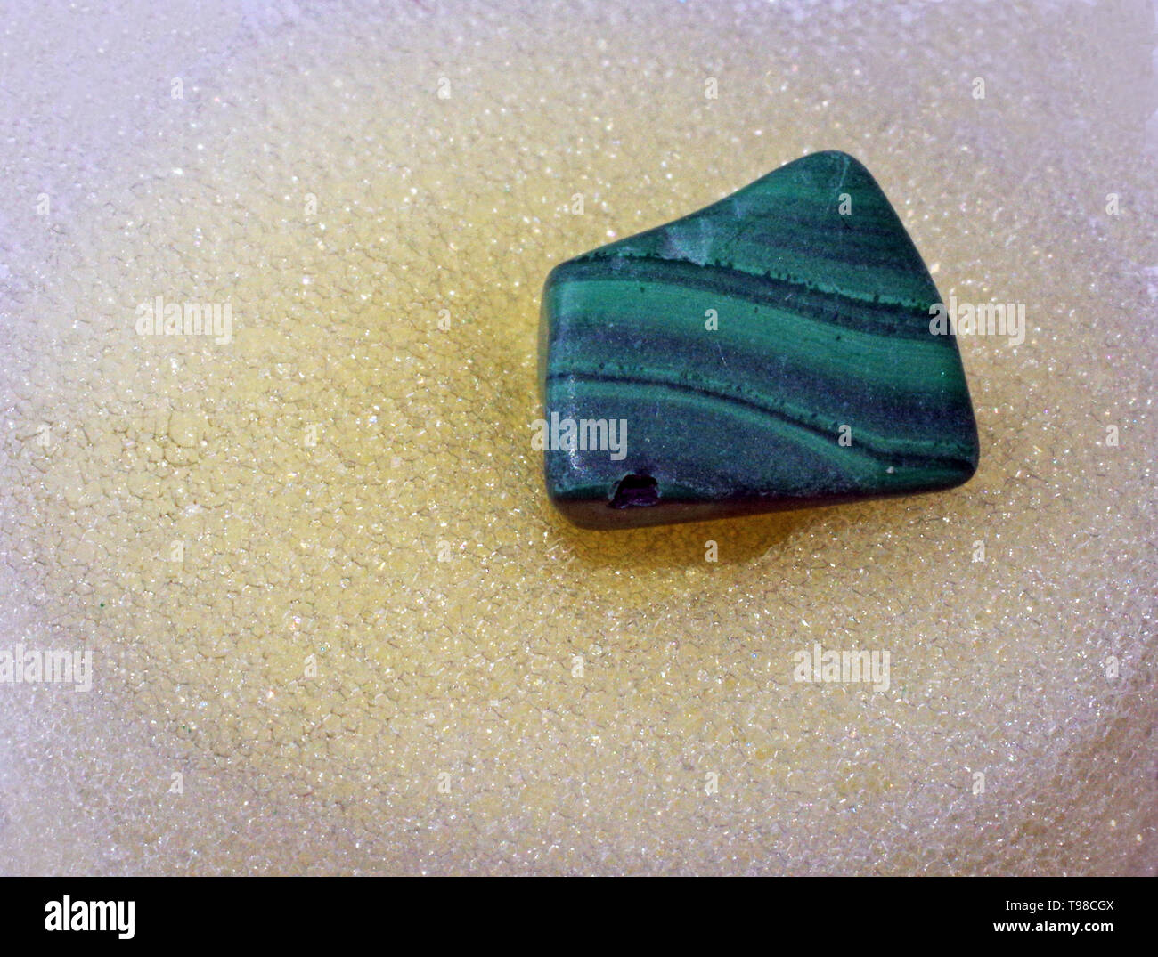 Rock malachite du Congo isolated close-up Banque D'Images