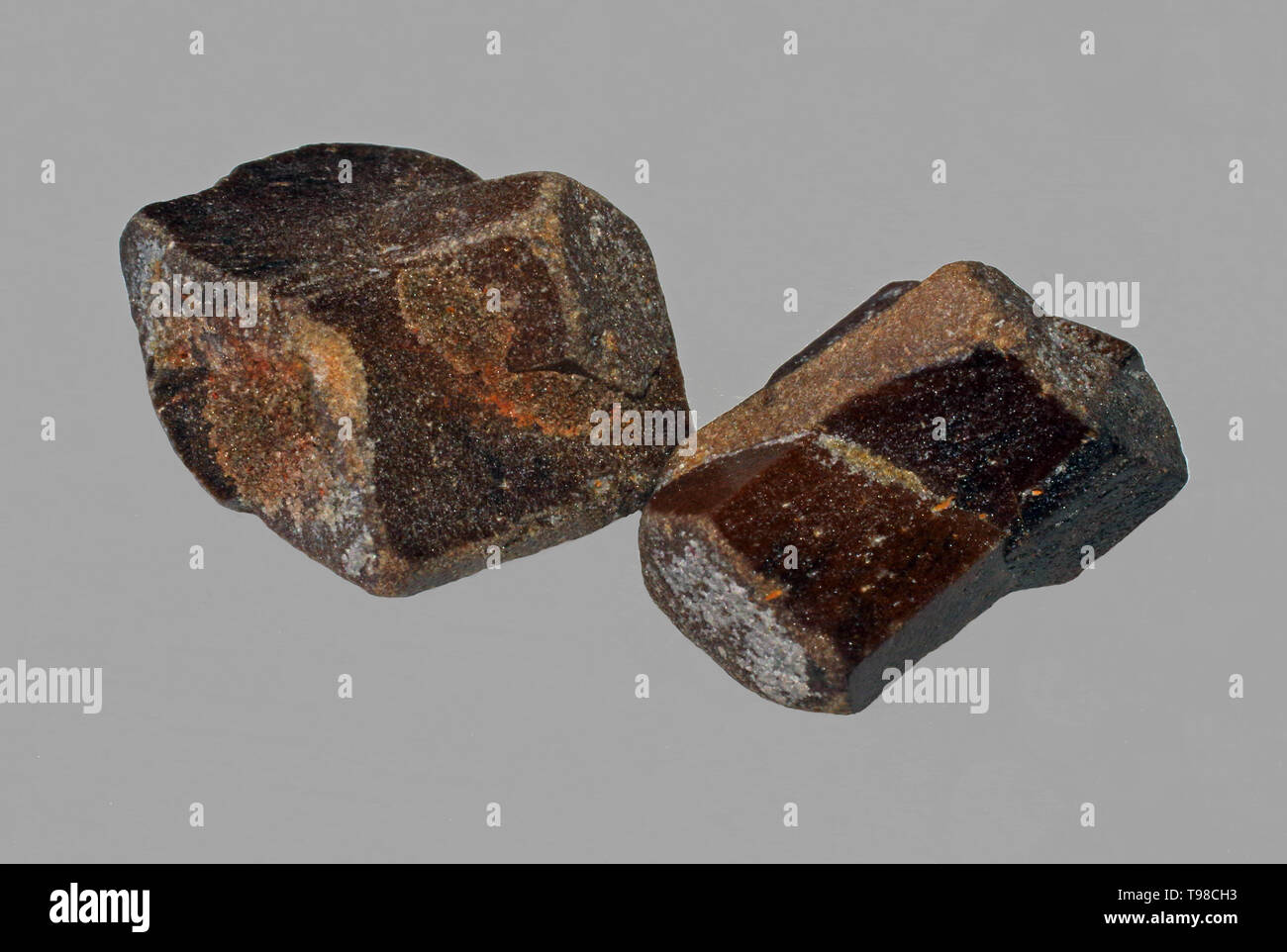 Rock staurotide isolés de Madagascar, close-up Banque D'Images