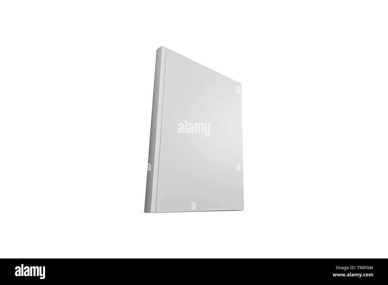 Vue avant du carnet de commandes vide vertical modèle avec copie espace, isolé sur fond blanc. Banque D'Images