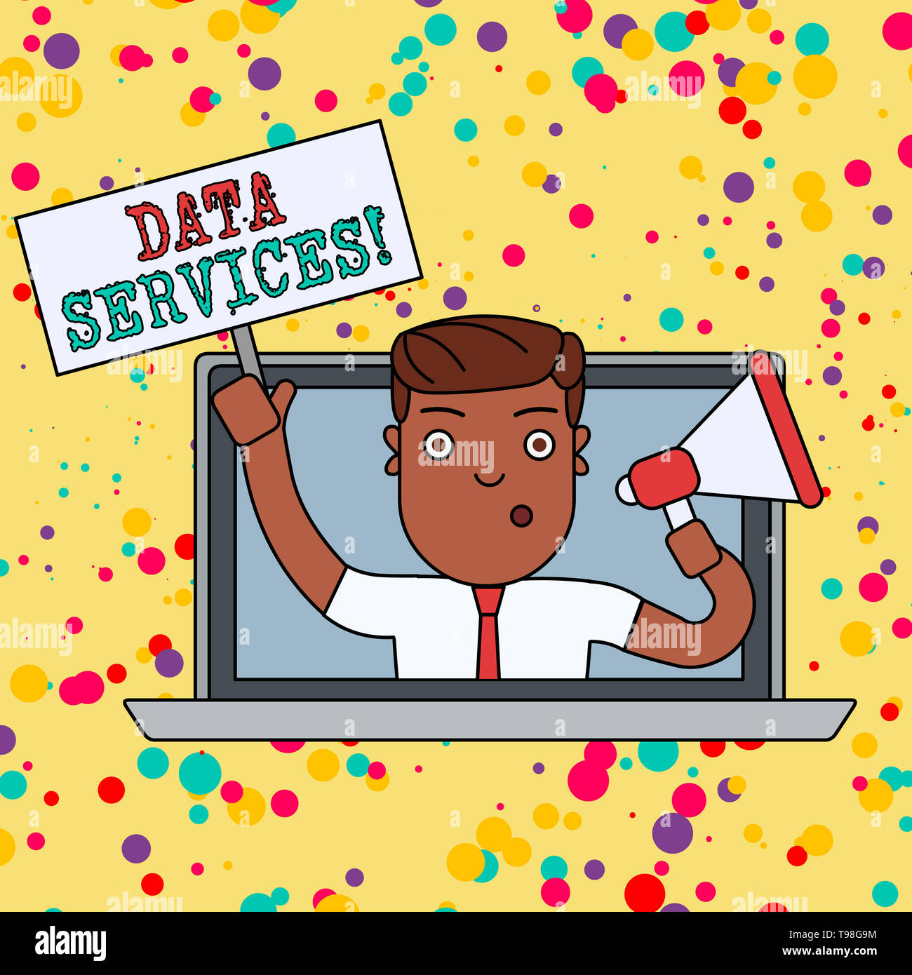 Texte de l'écriture des services de données. Photo conceptuelle des services qui aident à analysisage données client Banque D'Images