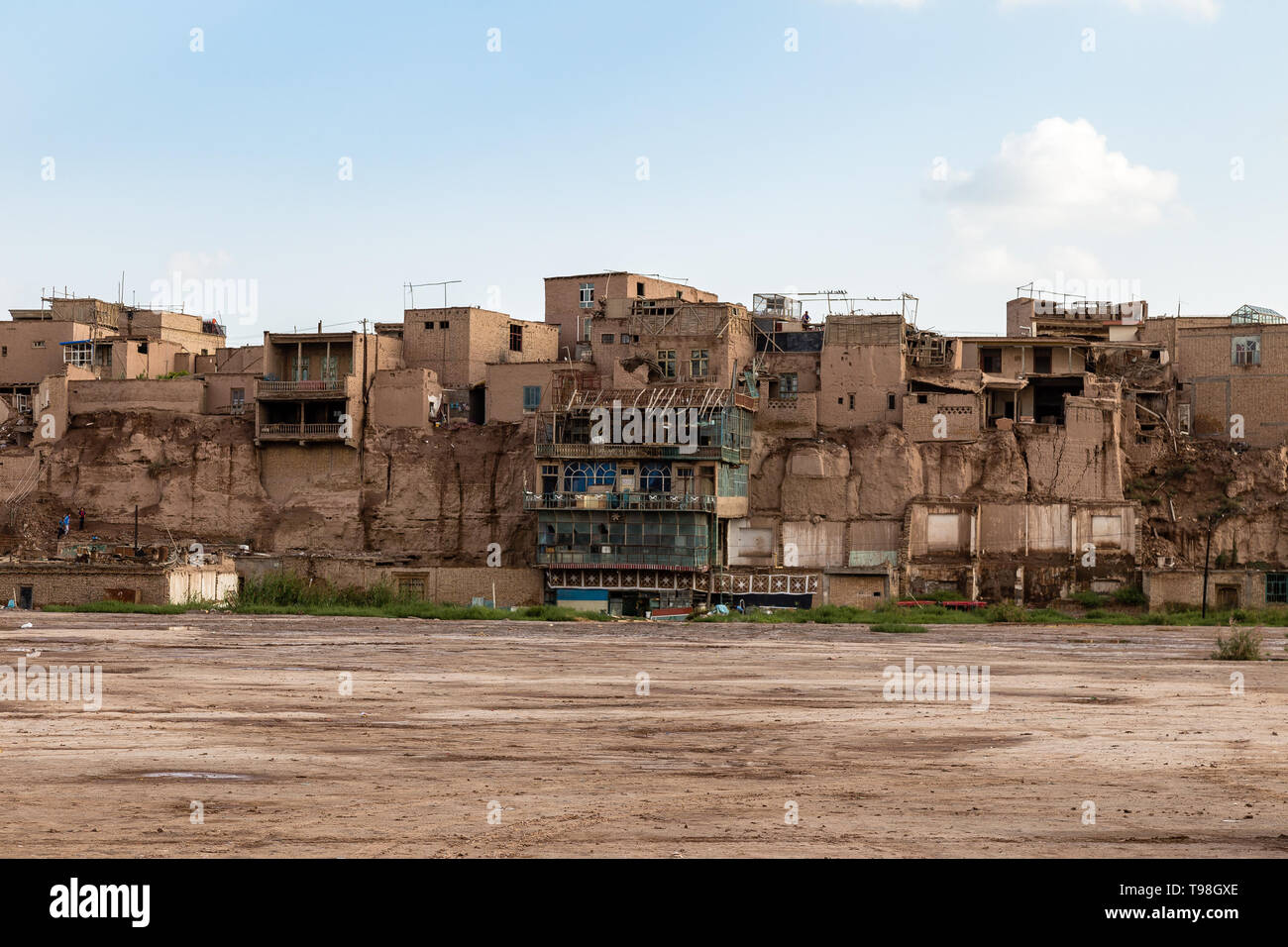 Kashgar, Xinjiang, Chine : les quartiers pauvres à la périphérie de la vieille ville de Kashgar, un important site touristique le long de la route de la soie et l'un de l'extrémité occidentale de cit Banque D'Images