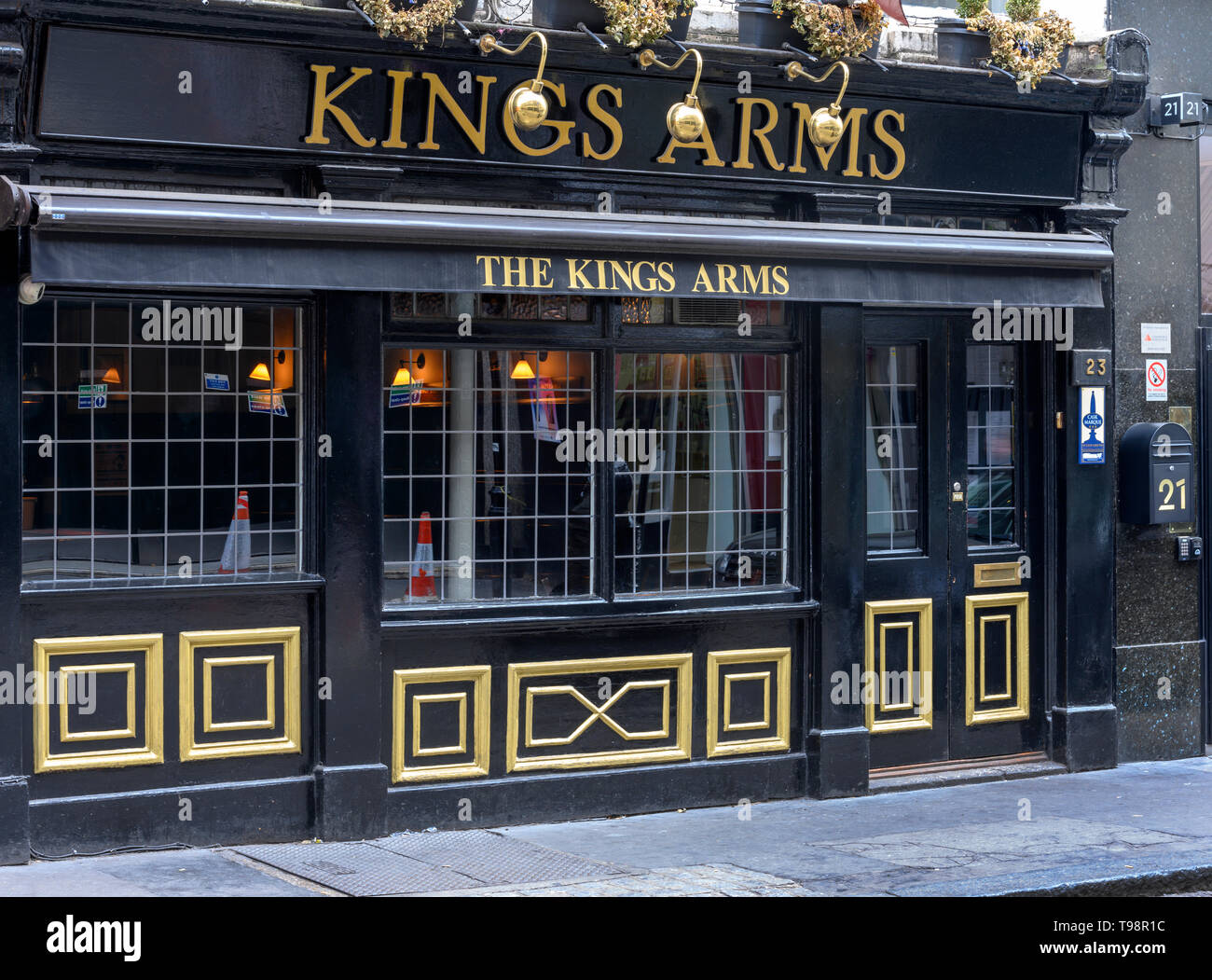 Le Kings Arms public house, Pologne Street, Soho, London, England, UK Banque D'Images