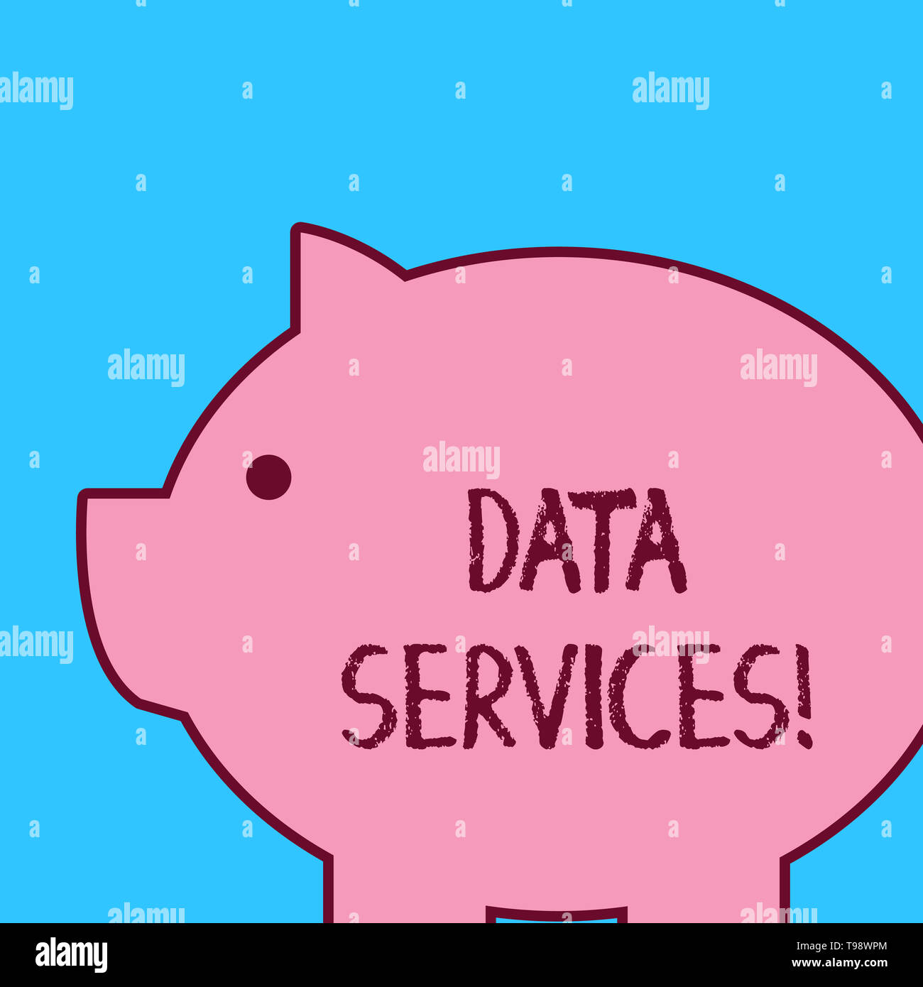 Texte de l'écriture des services de données. Photo conceptuelle des services qui aident à analysisage données client Banque D'Images