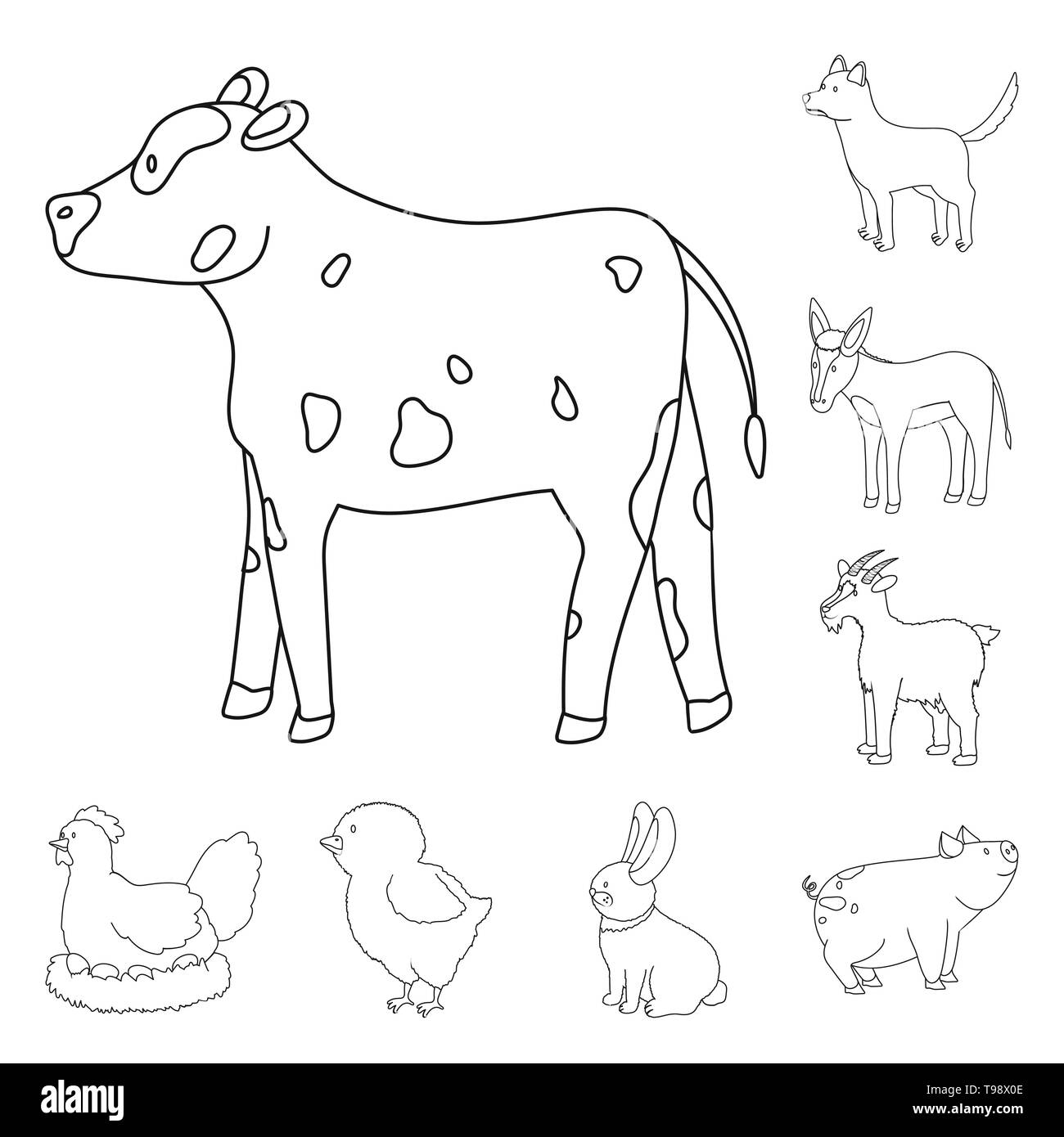 Maison de campagne et le logo. Maison de l'agriculture et de l'illustration vectorielle stock. Illustration de Vecteur