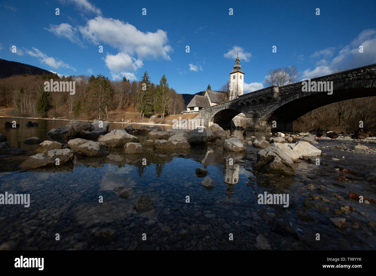 L'église, parc national du Triglav, en Slovénie Banque D'Images