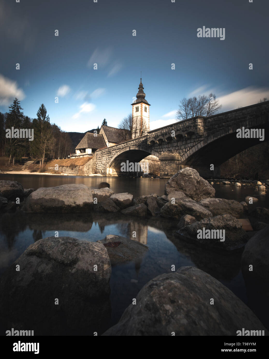 L'église, parc national du Triglav, en Slovénie Banque D'Images