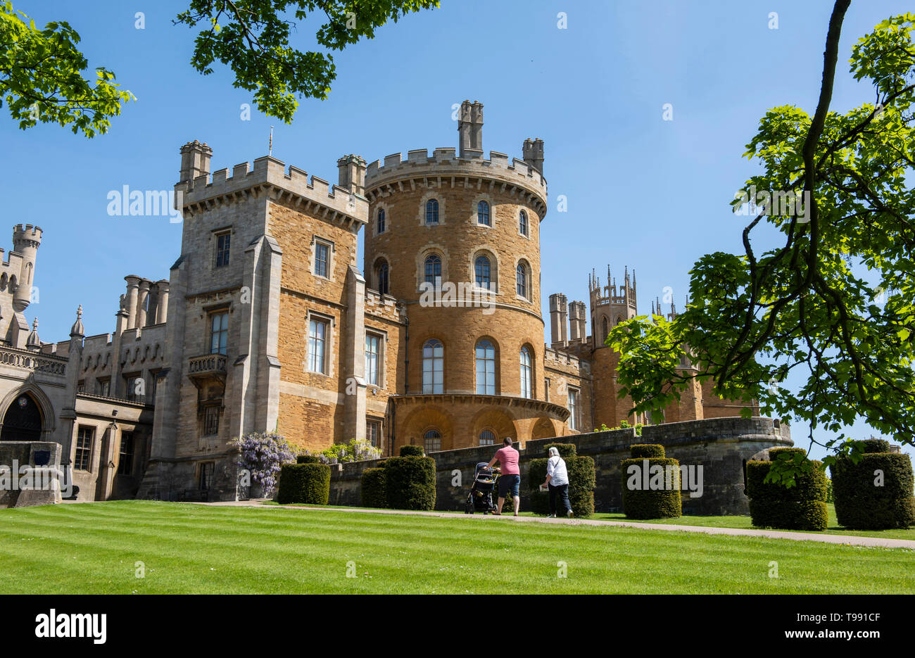 Château de Belvoir, dans la vallée de Belvoir Leicestershire Angleterre UK Banque D'Images