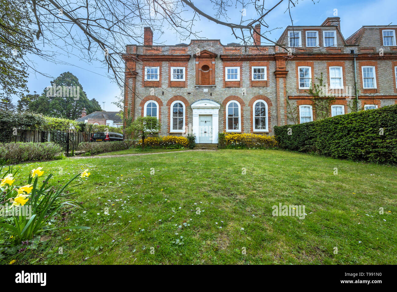 Chambre bien et l'ancienne école de grammaire qui a été suivi par John Constable qui vivait dans à proximité East Bergholt. Banque D'Images