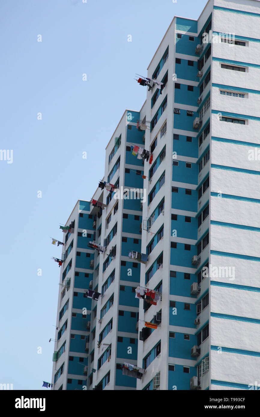 Des tours d'immeuble, quartier central de Singapour Banque D'Images
