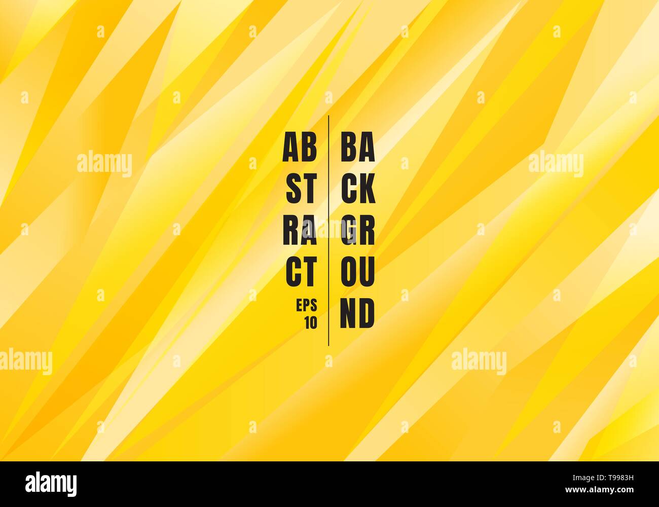 Couleur jaune vif abstrait arrière-plan polygonal. Modèle créatif triangles pour utilisation dans la conception, la couverture, les bannières web, dépliant, brochure, poster. etc. Vec Illustration de Vecteur