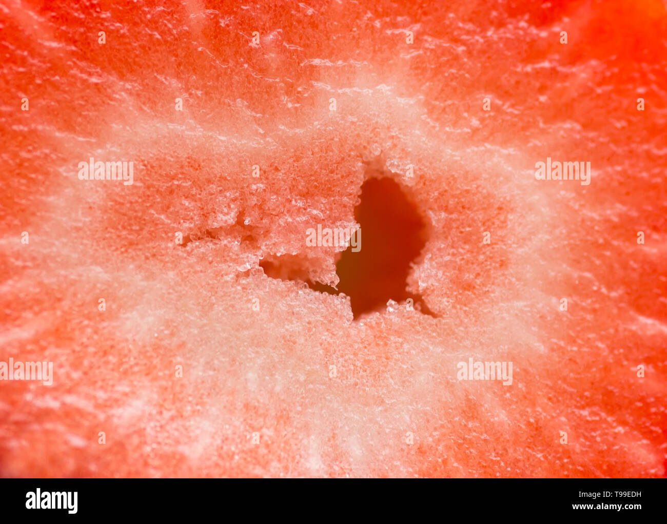 Pâte de fraise. Selective focus sur le centre. Banque D'Images