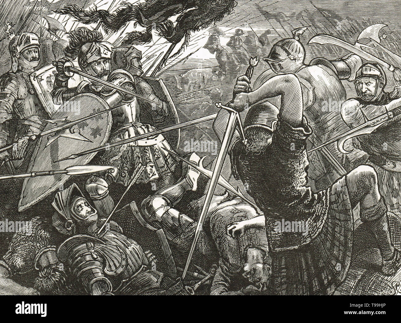 La bataille de Flodden, 9 septembre 1513 Banque D'Images