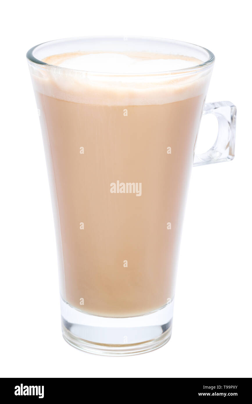 Verre de café atte isolé sur fond blanc avec clipping path Banque D'Images