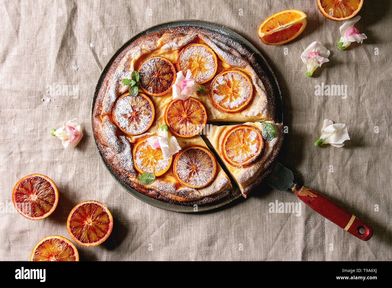 Gâteau à l'orange sanguine Banque D'Images