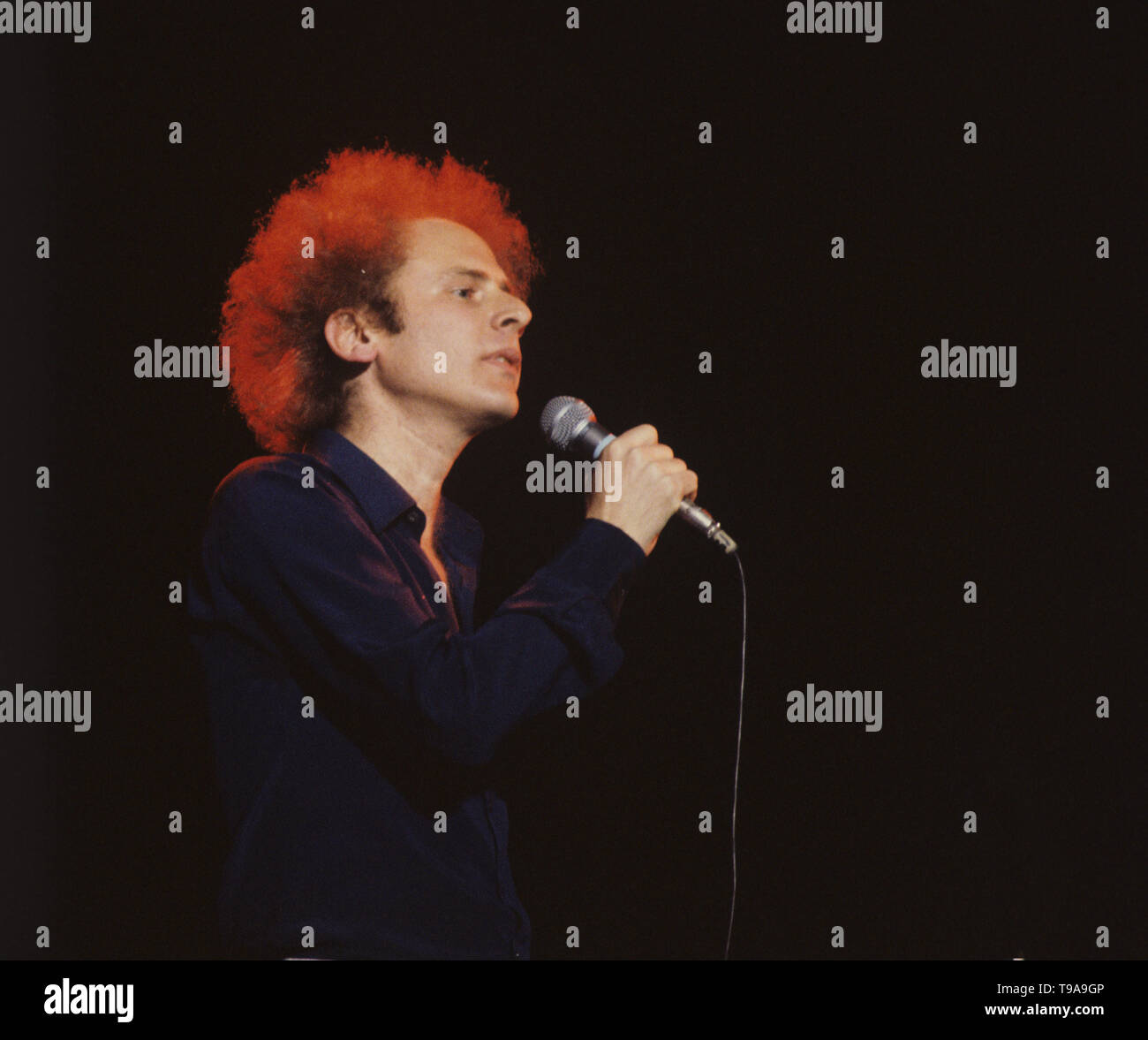 Art Garfunkel, Simon and Garfunkel, produire sur scène au Madison Square Garden le 23 septembre 1979 à New York. (Photo de Gijsbert Hanekroot) Banque D'Images