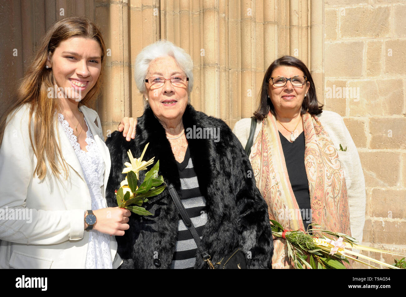 trois femmes trois générations Banque D'Images