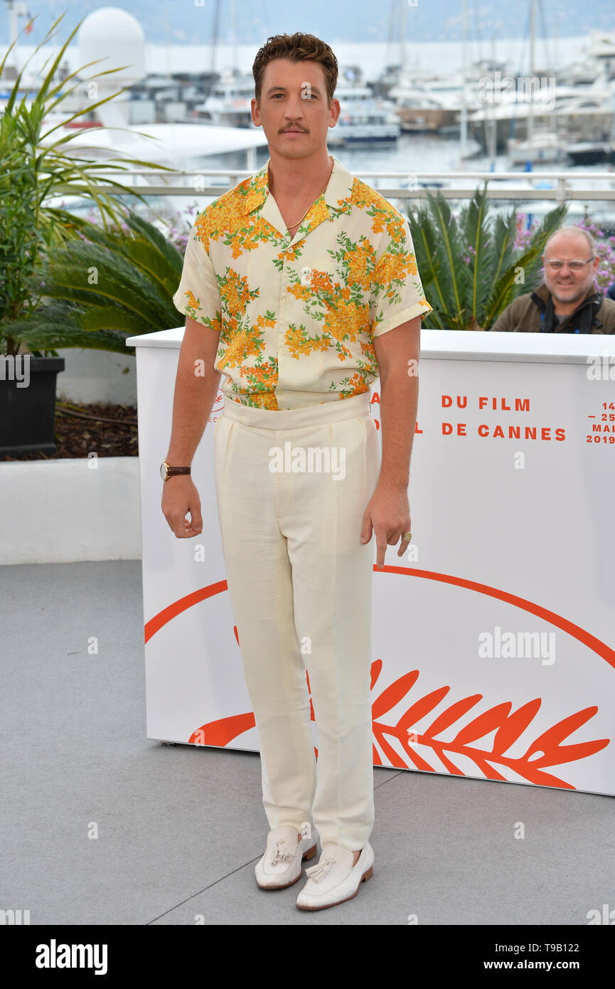 Cannes, France. 18 mai, 2019. CANNES, FRANCE. 18 mai 2019 : Miles Teller au photocall pour la 'trop vieux pour mourir jeune" au 72e Festival de Cannes. Photo Credit : Paul Smith/Alamy Live News Banque D'Images