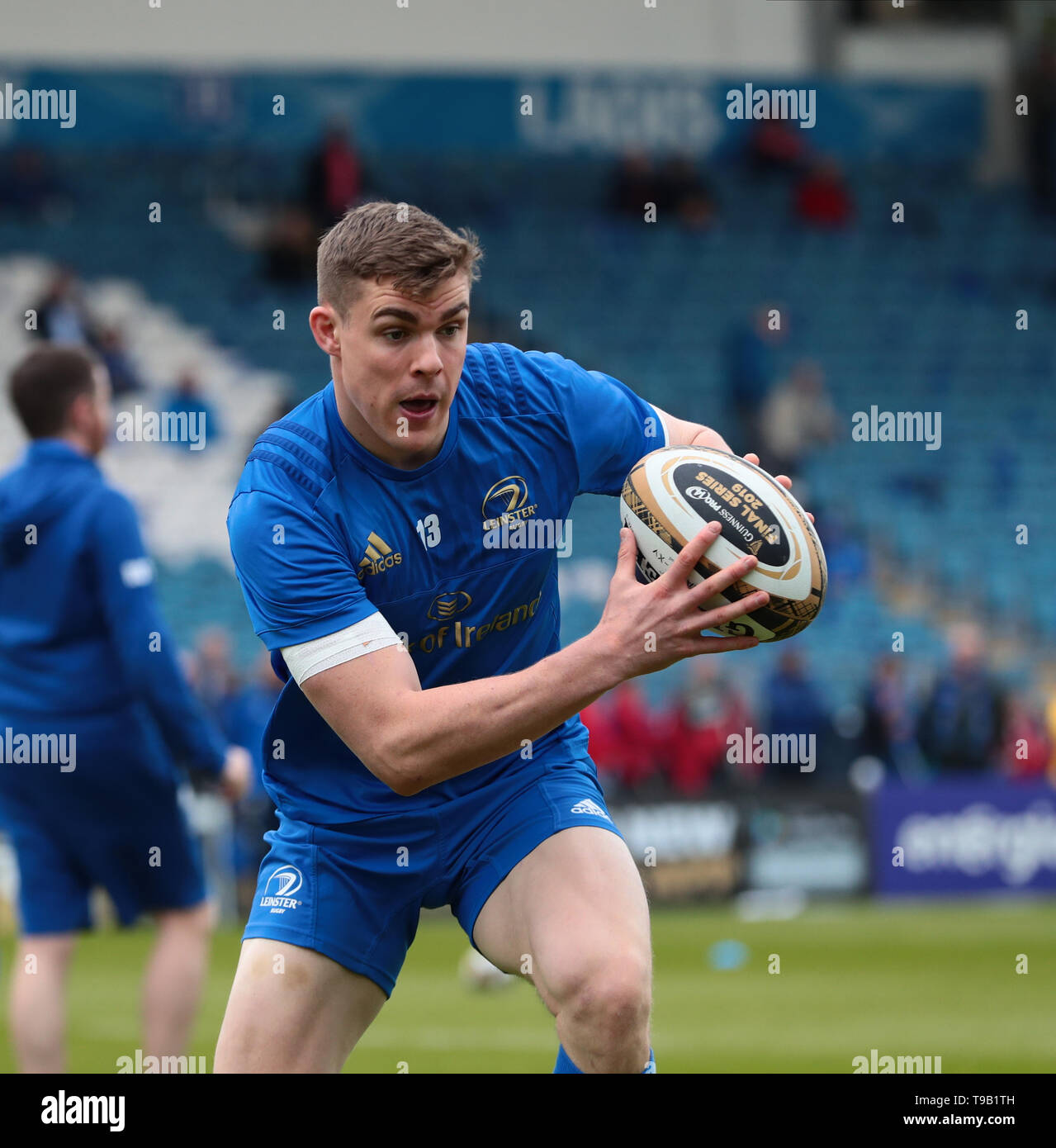 RDS Arena, Dublin, Irlande. 18 mai, 2019. Pro14 Guinness rugby, éliminatoires, demi-finale contre le Leinster Munster ; Garry Ringrose (Leinster) l'échauffement avant le match : Action Crédit Plus Sport/Alamy Live News Banque D'Images