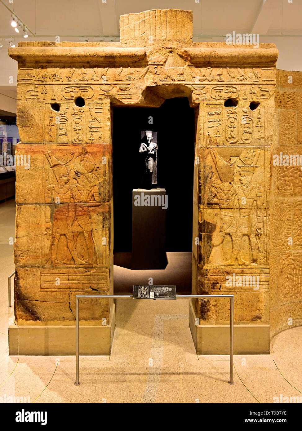 Ashmolean Museum d'Oxford Granodiorite égyptien statue du roi Taharqa Banque D'Images