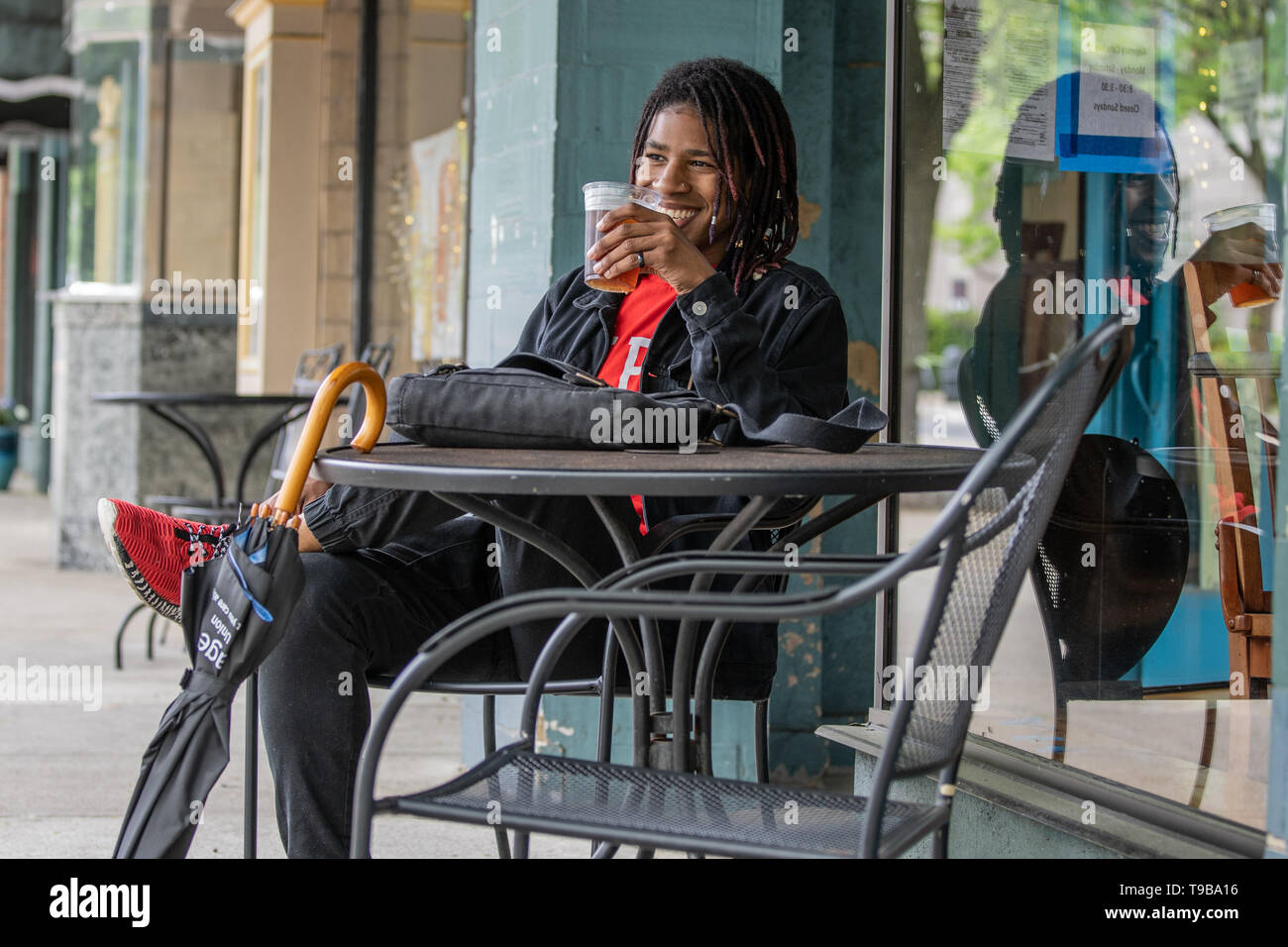 African American man à Philadelphie, 19 ans Banque D'Images