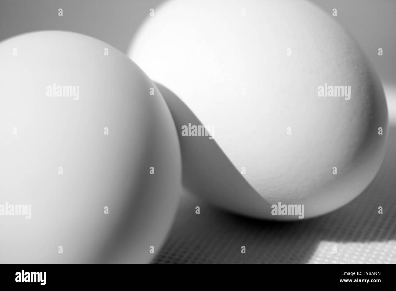 Close up de deux oeufs Banque D'Images