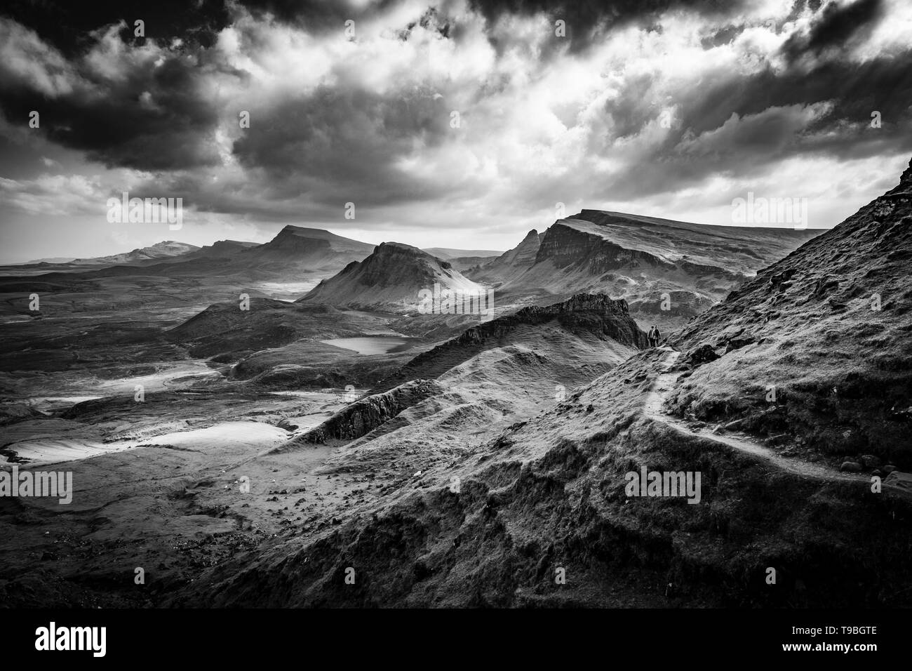 Les Highlands écossais - Le Quiraing, Isle of Skye - Ecosse, Royaume-Uni Banque D'Images