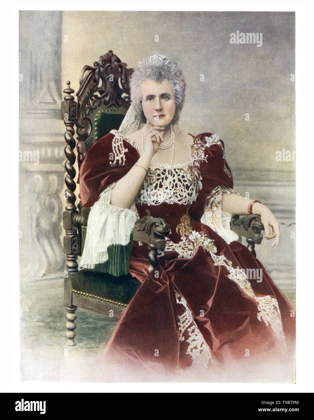 Elisabeth de Wied était la reine de Roumanie en tant qu'épouse du roi Carol I, largement connue par son nom littéraire de Carmen Sylva. Banque D'Images