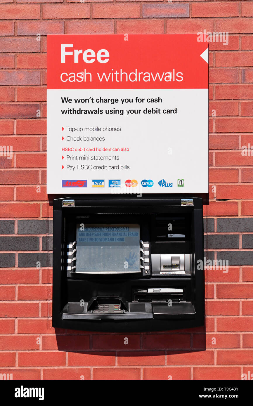 HSBC Bank ATM Banque D'Images