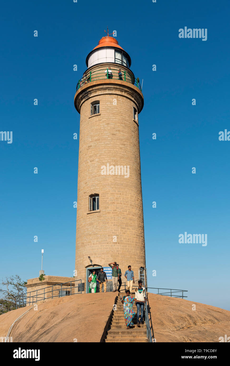 Mahabalipuram, Inde phare Banque D'Images