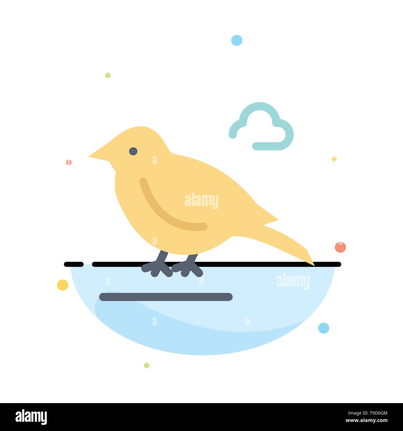 Bird, britannique, petite, Sparrow Résumé modèle Icône Couleur Télévision Illustration de Vecteur