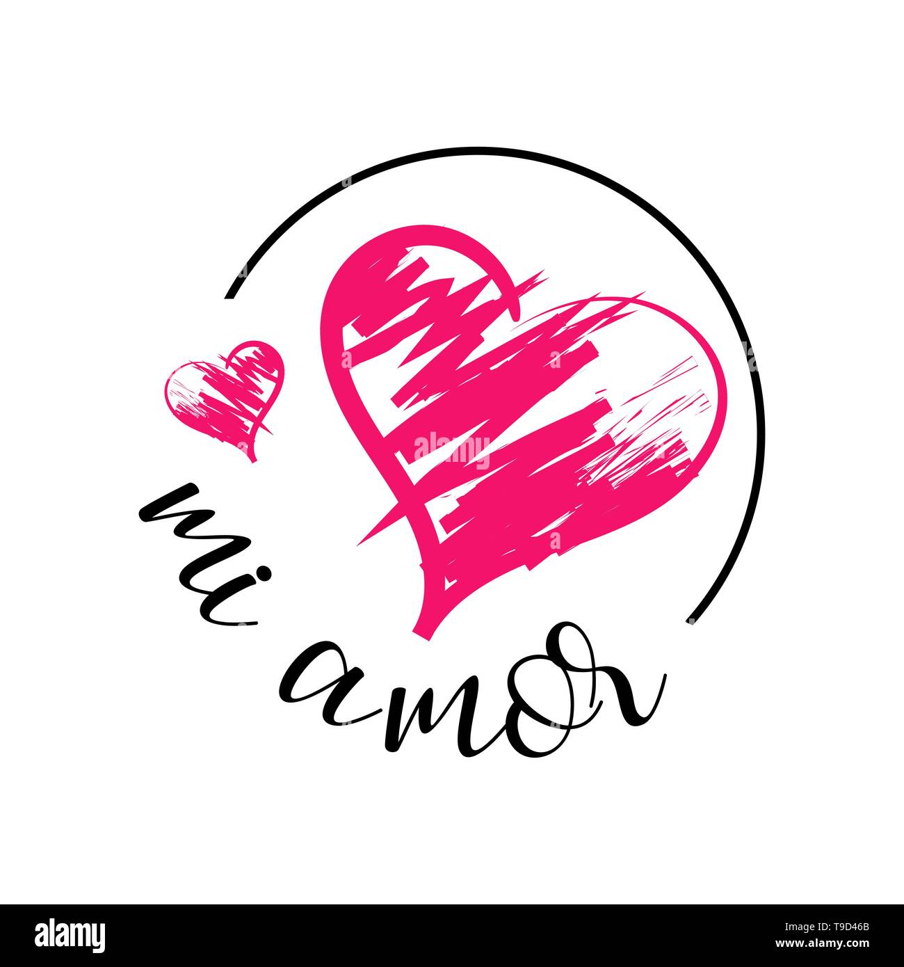 Mon Amour En Espagnol Numerique Vecteur La Calligraphie Mi Amor Vector Hand Lettrage La Traduction De L Espagnol A L Anglais De La Phrase Que Vous Etes Mon Amour Image Vectorielle Stock Alamy